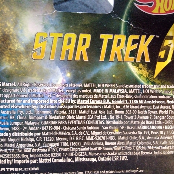 New in Box, Hot Wheels, Star Trek, dated 2015 - Picture 5 of 5